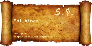 Sal Vince névjegykártya