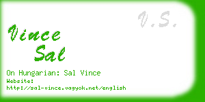 vince sal business card